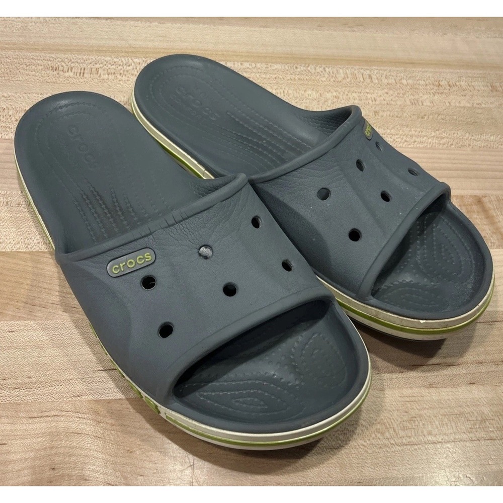 Crocs Bayaband Iconic Comfort Unisex Gray Slides M7 W9